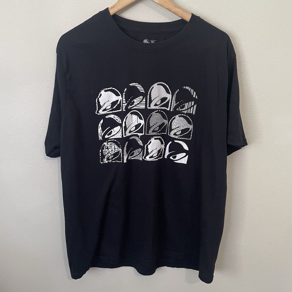 Taco Bell Shirt Black Mens XL Logo Employee Tee Crew Neck Short Sleeve